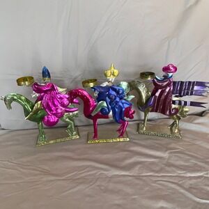 Austen Display Inc 1964 Three Wise Men Camel Horse Mexico candle holder
